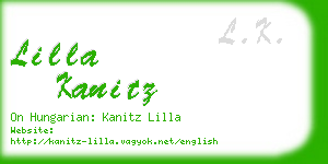 lilla kanitz business card